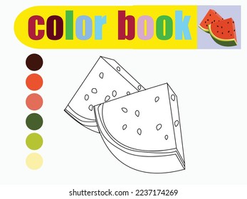 fruit mudslide fruit watermelon food melon color book kids