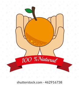 fruit natural hands food icon vector illustration eps 10