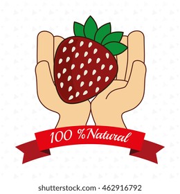 fruit natural hands food icon vector illustration eps 10
