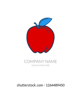 Fruit Nature Farm Agriculture Business Company Stock Vector Logo Design Template