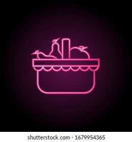 Fruit neon icon. Simple thin line, outline vector of dia de muertos icons for ui and ux, website or mobile application