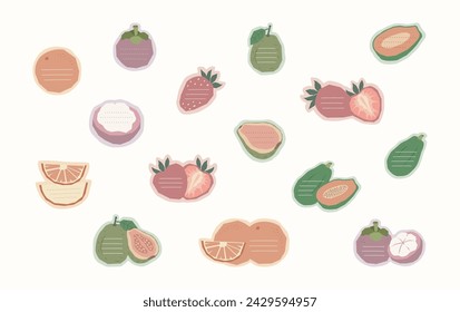 Fruit Note Vector Illustration in Flat Style