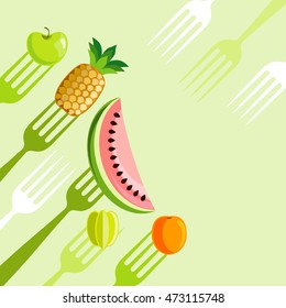 Fruit on forks series