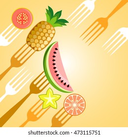 Fruit on forks series