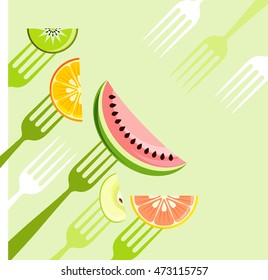 Fruit on forks series