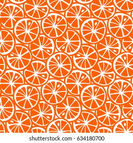 fruit orange citrus tropical summer pattern seamless vector