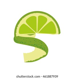 Fruit and organic food concept represented by lemon icon. Isolated and flat illustration