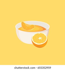 fruit organic jam and smoothie vector illustration.