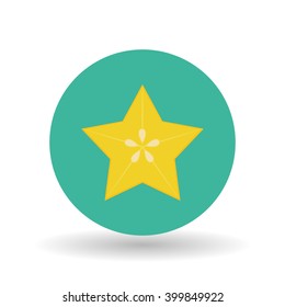 fruit over circle  design, vector illustration