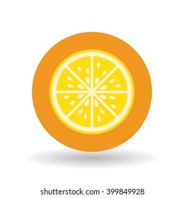 fruit over circle  design, vector illustration
