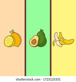 Fruit pack flat design design vector for illustration
