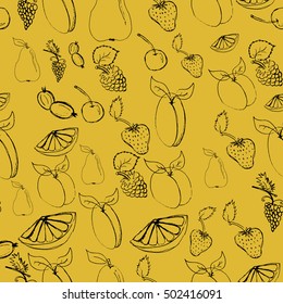 Fruit painted pattern