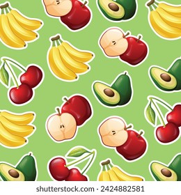Fruit pattern background design. Fruit Background