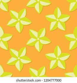 fruit pattern background graphic Carambola