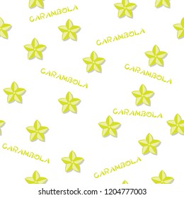 fruit pattern background graphic Carambola