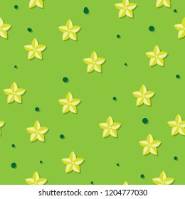 fruit pattern background graphic Carambola
