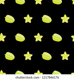 fruit pattern background graphic Carambola