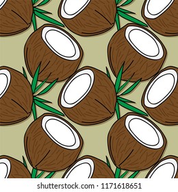 fruit pattern background graphic coconut