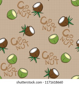 fruit pattern background graphic coconut