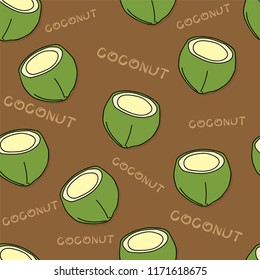fruit pattern background graphic coconut