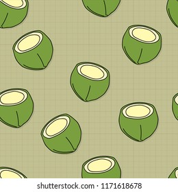 fruit pattern background graphic coconut