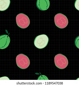 fruit pattern background graphic guava