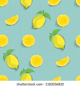fruit pattern background graphic lemon