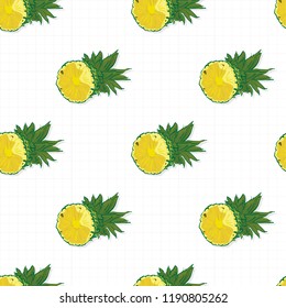 fruit pattern background graphic pineapple