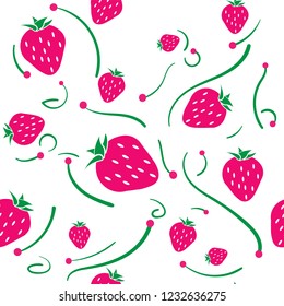 fruit pattern background graphic strawberry