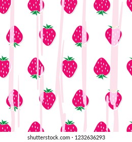 fruit pattern background graphic strawberry