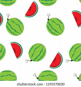 fruit pattern background graphic watermelon