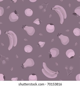 Fruit Pattern Background. Vector Illustration.