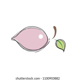 Fruit pattern design is a simple white background.