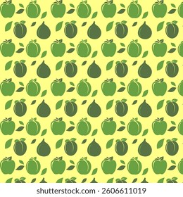 Fruit pattern green and yellow