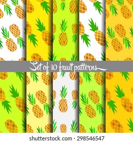 Fruit pattern, hand drown, vector eps 10