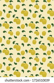 Fruit Pattern Illustration Background Art. seamless pattern. botanical illustration. botanical wallpaper. botanical vector. illustration
