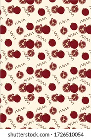 Fruit Pattern Illustration Background Art. seamless pattern. botanical illustration. botanical wallpaper. botanical vector. illustration
