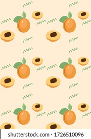 Fruit Pattern Illustration Background Art. seamless pattern. botanical illustration. botanical wallpaper. botanical vector. illustration
