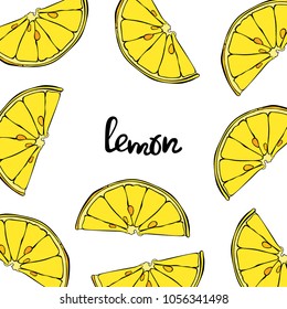 Fruit. Pattern. Lemon.