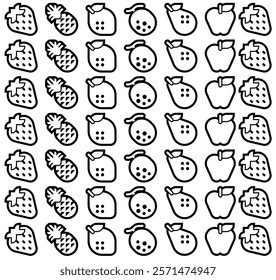 Fruit pattren, Fruit background Seamless background.
