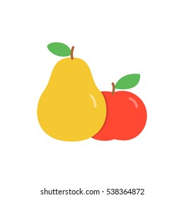 Fruit. Pear and apple