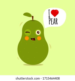 Fruit pear fun showing your personality
