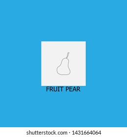 fruit pear icon sign signifier vector