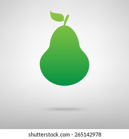 fruit, pear. Isolated illustration icon