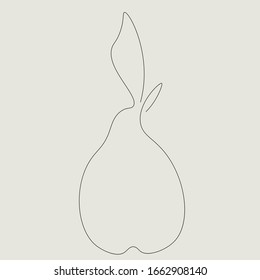 Fruit pear silhouette vector illustration