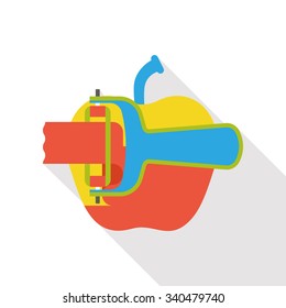 fruit peeler flat icon