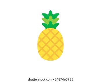 Obst Ananas Frucht Icon Illustration.