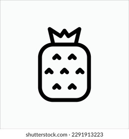  fruit, pineapple icon, isolated icon in light background, perfect for website, blog, logo, graphic design, social media, UI, mobile app