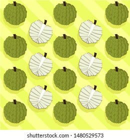 fruit Pinha pattern - vector