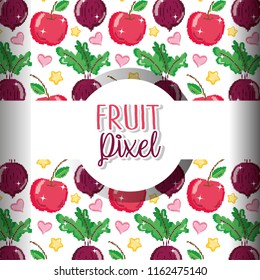 Fruit pixel background
